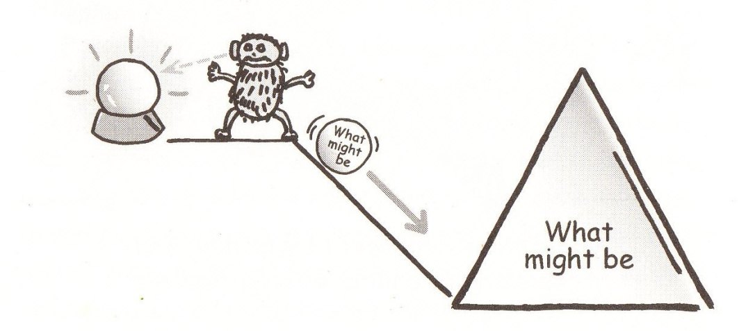 snowballs rolling down a mountain