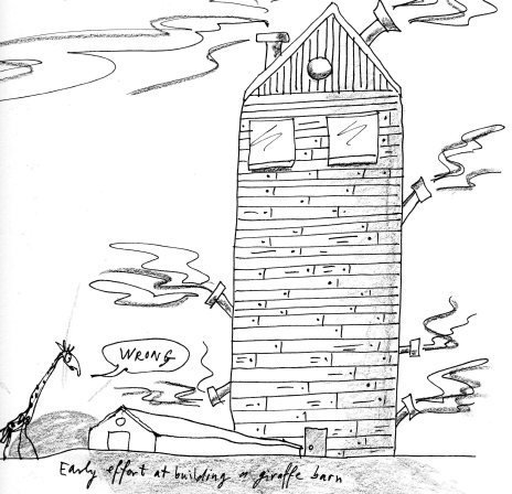 Illustration: giraffe barn