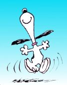 Snoopy dancing