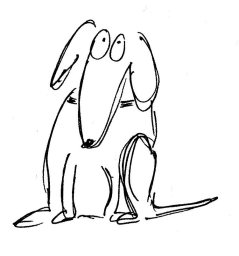 Surprised dog illustration