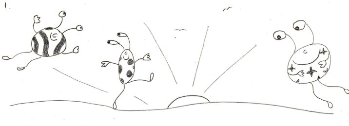 Funny creatures illustration