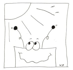 Happy monster illustration